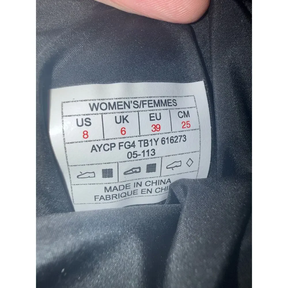 The North Face Nuptse Apres Puffer Boots Black Winter Womens Sz 8